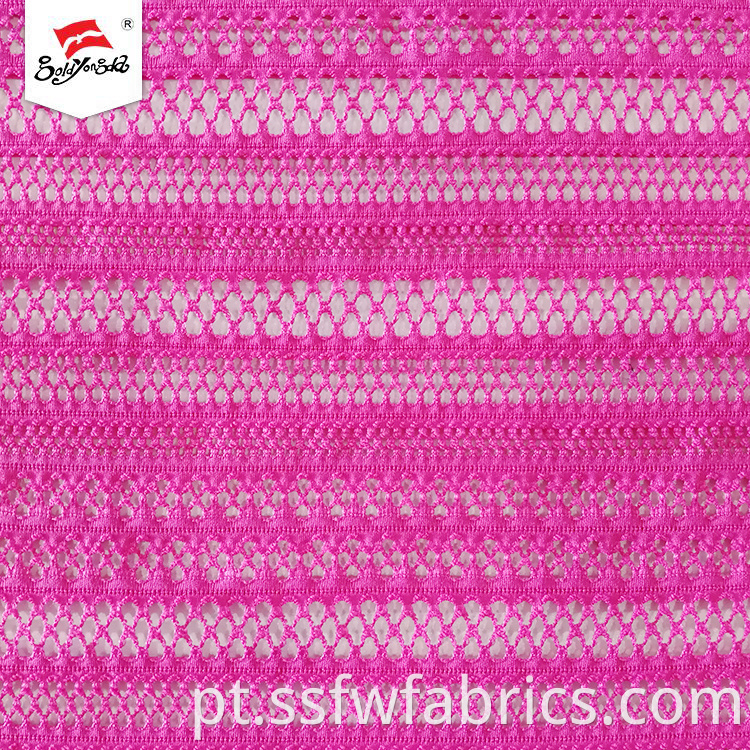 Warm Polyester Spandex Eyelet Fabric